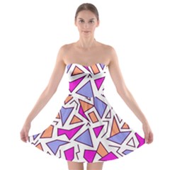 Retro Shapes 03 Strapless Bra Top Dress by jumpercat