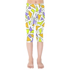 Retro Shapes 04 Kids  Capri Leggings  by jumpercat