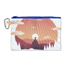 Design Art Hill Hut Landscape Canvas Cosmetic Bag (large) by Celenk