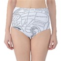 Brain Chart Diagram Face Fringe High-Waist Bikini Bottoms View1