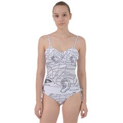 Brain Chart Diagram Face Fringe Sweetheart Tankini Set by Celenk