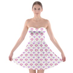 Pixel Hearts Strapless Bra Top Dress by jumpercat