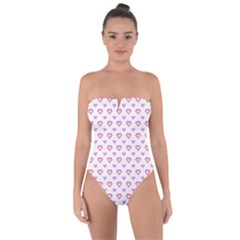 Pixel Hearts Tie Back One Piece Swimsuit by jumpercat