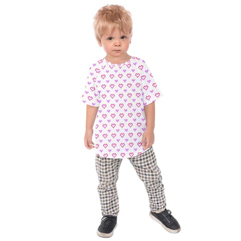 Pixel Hearts Kids Raglan Tee by jumpercat