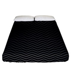 Dark Chevron Fitted Sheet (california King Size) by jumpercat