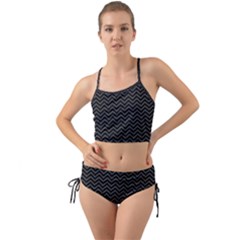 Dark Chevron Mini Tank Bikini Set by jumpercat