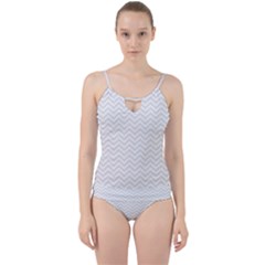 Light Chevron Cut Out Top Tankini Set by jumpercat