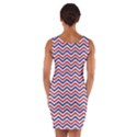 Navy Chevron Wrap Front Bodycon Dress View2