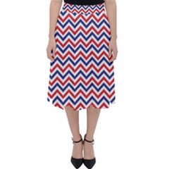 Navy Chevron Folding Skater Skirt by jumpercat