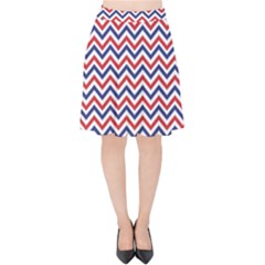 Navy Chevron Velvet High Waist Skirt by jumpercat