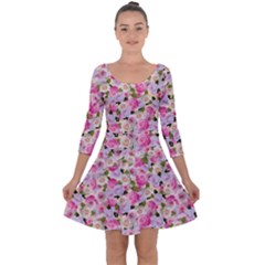 Gardenia Sweet Quarter Sleeve Skater Dress by jumpercat