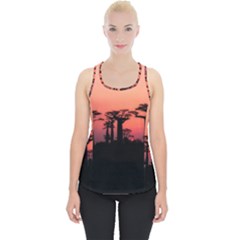 Baobabs Trees Silhouette Landscape Piece Up Tank Top by BangZart