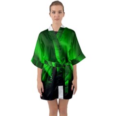 Aurora Borealis Northern Lights Quarter Sleeve Kimono Robe by BangZart