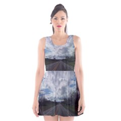 Columbus Sky Scoop Neck Skater Dress by all7sins