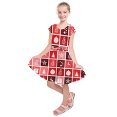 Christmas Map Innovative Modern Kids  Short Sleeve Dress by BangZart