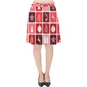 Christmas Map Innovative Modern Velvet High Waist Skirt View1