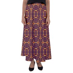 Geometric Pattern Flared Maxi Skirt by linceazul