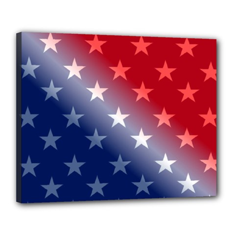 America Patriotic Red White Blue Canvas 20  X 16  by BangZart