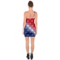 America Patriotic Red White Blue One Soulder Bodycon Dress View2