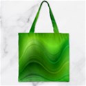 Green Wave Background Abstract Zipper Grocery Tote Bag View1