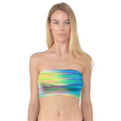 Wave Rainbow Bright Texture Bandeau Top by BangZart