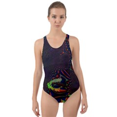 The Fourth Dimension Fractal Cut-out Back One Piece Swimsuit by BangZart