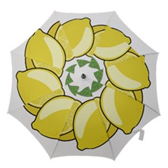 Lemon Fruit Green Yellow Citrus Hook Handle Umbrellas (medium) by BangZart