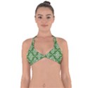 St Patrick S Day Damask Vintage Halter Neck Bikini Top View1