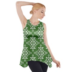 St Patrick S Day Damask Vintage Side Drop Tank Tunic by BangZart