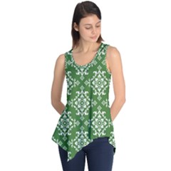 St Patrick S Day Damask Vintage Sleeveless Tunic by BangZart