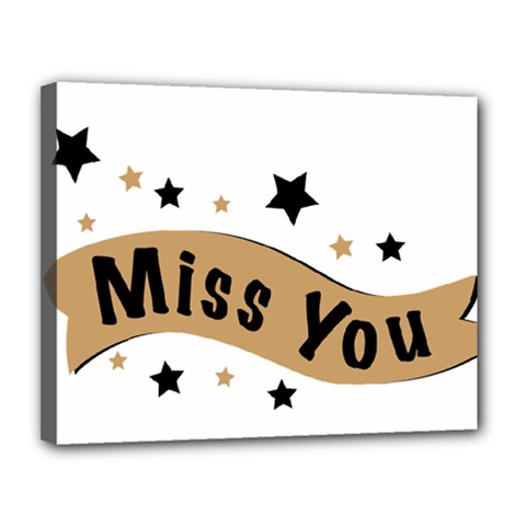 Lettering Miss You Banner Canvas 14  X 11  by BangZart