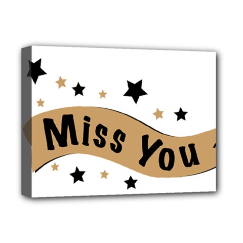 Lettering Miss You Banner Deluxe Canvas 16  X 12   by BangZart