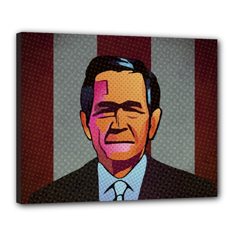 George W Bush Pop Art President Usa Canvas 20  X 16  by BangZart