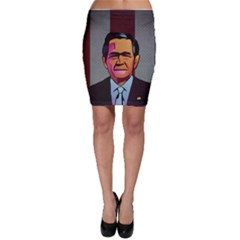 George W Bush Pop Art President Usa Bodycon Skirt by BangZart