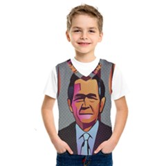 George W Bush Pop Art President Usa Kids  Sportswear by BangZart