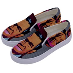 George W Bush Pop Art President Usa Kids  Canvas Slip Ons by BangZart