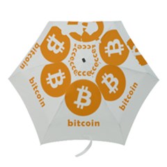 I Accept Bitcoin Mini Folding Umbrellas by Valentinaart