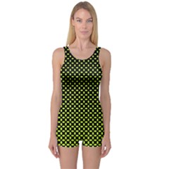 Pattern Halftone Background Dot One Piece Boyleg Swimsuit by BangZart