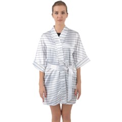 Pattern Background Monochrome Quarter Sleeve Kimono Robe by BangZart