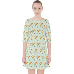 Birds Hummingbirds Wings Pocket Dress by Celenk