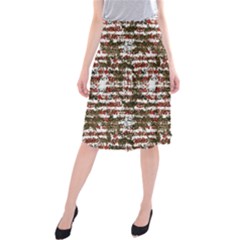 Grunge Textured Abstract Pattern Midi Beach Skirt by dflcprints