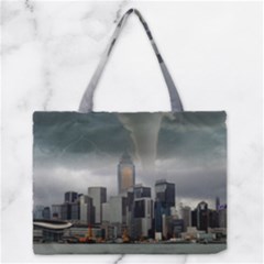 Tornado Storm Lightning Skyline Zipper Medium Tote Bag by Celenk