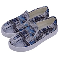 Squad Latvia Architecture Kids  Canvas Slip Ons by Celenk