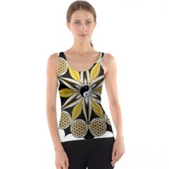 Mandala Yin Yang Live Flower Tank Top by Celenk