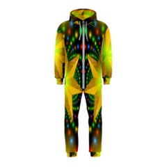 Christmas Star Fractal Symmetry Hooded Jumpsuit (kids) by Celenk