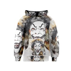 Mask Party Art Abstract Watercolor Kids  Pullover Hoodie by Celenk