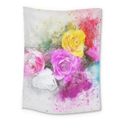 Flowers Bouquet Art Abstract Medium Tapestry by Celenk