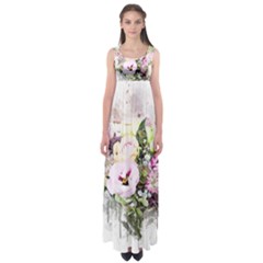 Flowers Bouquet Art Abstract Empire Waist Maxi Dress by Celenk