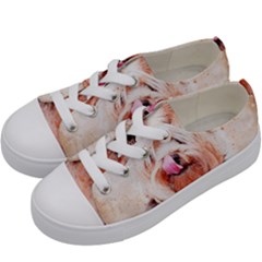 Dog Animal Pet Art Abstract Kids  Low Top Canvas Sneakers by Celenk