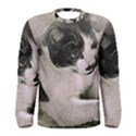 Cat Pet Art Abstract Vintage Men s Long Sleeve Tee View1